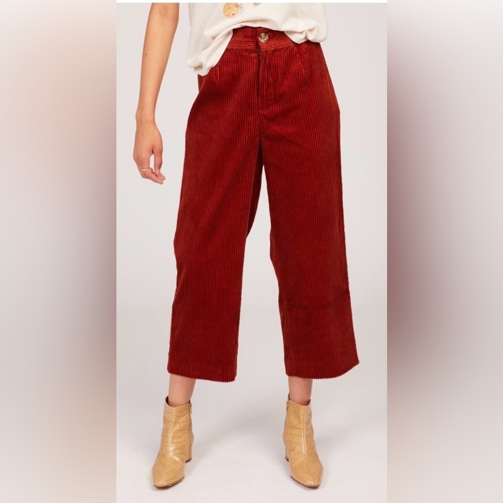 Anthropologie| Knot Sisters Corduroy Matching Set | Rust | Size Small - Picture 5 of 8